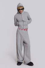 Grey Marl Mini Monster Hoodie - Image 2