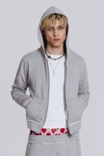 Grey Marl Mini Monster Hoodie - Image 3