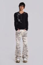 Arctic White Drift Flared Jeans - Image 5