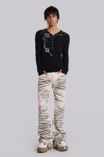 Arctic White Drift Flared Jeans - Image 7