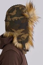 Washed Camo Trapper Hat - Image 2