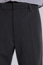 Grey Stacked Bootcut Suit Pants - Image 8