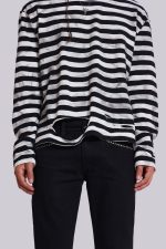 Dirty Striped Oversized Long Sleeve Tee - Image 4