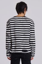 Dirty Striped Oversized Long Sleeve Tee - Image 5