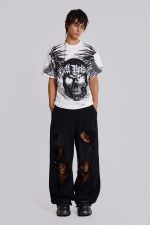 Distressed Black Baggy Monster Joggers - Image 3