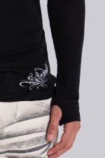 Ines Black Henley Top - Image 7