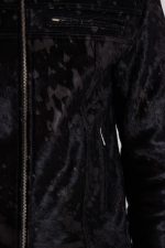 Black Real Leather Piston Jacket - Image 6