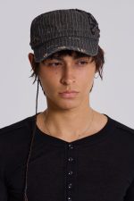 Pinstripe Baker Boy Hat - Image 4