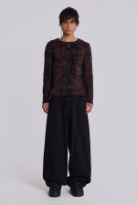 Brown Tiger Brushed Knit Jumper - Image 3