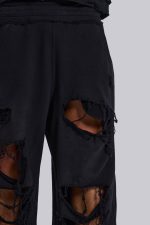 Distressed Black Baggy Monster Joggers - Image 6