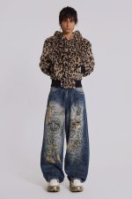Leopard Faux Fur Hooded Jacket - Image 3