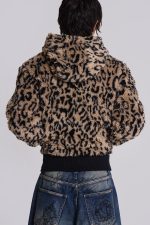 Leopard Faux Fur Hooded Jacket - Image 6
