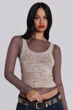 Lia Top in Taupe - Image 8