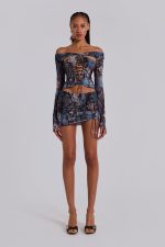 Bianca Macrame Mesh Mini Dress - Image 2