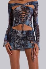 Bianca Macrame Mesh Mini Dress - Image 4