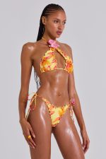 Lucia Ruffle Bikini Bottom with Flower Detail - Image 5