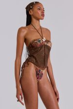 Eliana Crochet Knit Bandana with Shell Trim - Image 9