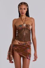 Eliana Crochet Knit Bandana with Shell Trim - Image 6
