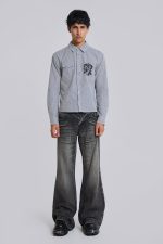 Washed Black Blaze Flared Jeans - Image 7