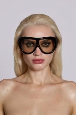 Noctra XL Stud Sunglasses in Amber - Image 3