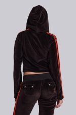 Brown Three Velour Low-rise Bootcut Trousers - Image 6