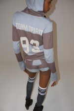Team 93 Studded Knit Mini Shorts - Image 2