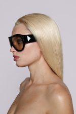 Noctra XL Stud Sunglasses in Amber - Image 4