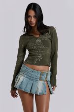 Ludlow Denim Mini Skirt - Image 6