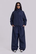 Navy Vapor Tracksuit Bottoms