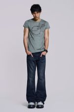 Indigo Creased Drift Flared Jeans - Image 3