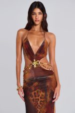 Vida Backless Maxi Dress in Whiskey - Image 2