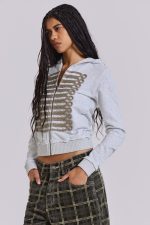 Grey Marl Drummer Monster Hoodie - Image 3