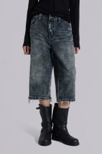 Nia Slim Leg Distressed Jorts - Image 4