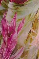 Dahlia Hand-Beaded Backless Chiffon Maxi Dress in Rosa - Image 3