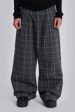 Black Check Goliath Suit Trousers