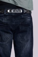 Indigo Creased Drift Flared Jeans - Image 4