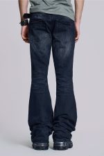 Indigo Creased Drift Flared Jeans - Image 5