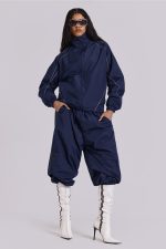 Navy Vapor Tracksuit Top - Image 7