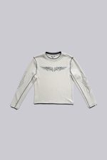 Off White Tattoo Applique Tee - Image 2