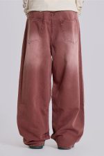 Burgundy Washed XL Colossus Jeans - Image 4
