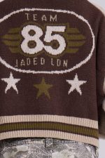 Brown Team 85 Knitted Bomber Jacket - Image 10