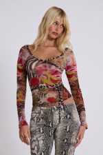 Ascari Vintage Mesh Wrap Top - Image 4