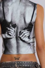 Back Bra Illusion Print Tank - Image 2
