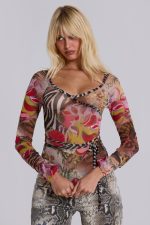 Ascari Vintage Mesh Wrap Top - Image 5