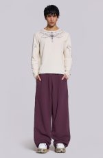 Dark Burgundy Monster Joggers - Image 7