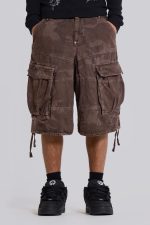 Cadet Brown Camo Baggy Shorts