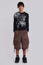 Cadet Brown Camo Baggy Shorts - Image 2