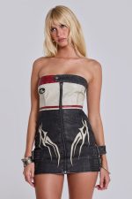 Xiva Motocross Faux Leather Dress - Image 7
