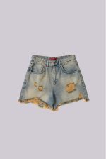 Dirty Bleach Revenge Jorts - Image 2