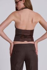 Tuesday Tie Backless Halter Shirt - Image 4